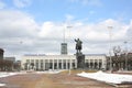 Finlyandsky railway station and monument to Royalty Free Stock Photo