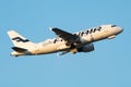 Finnair Airbus A319 OH-LVI passenger plane departure and take off at Vienna Airport Royalty Free Stock Photo