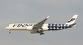 Finnair Airbus A350-941 (Reg OH-LWL) Marimekko Kivet Livery Landing At Tan Son Nhat International Airport, Vietnam. Royalty Free Stock Photo