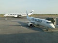 Finnair Embraer 190 and Airbus A350