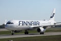 Finnair jet taxiing on taxiway