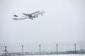 Finnair plane takingoff from Munich Airport MUC