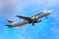 Finnair`s plane taking off Vantaa airport