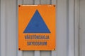 Finnish Air-raid shelter sign