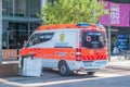 Finnish ambulance. Special medical vehicles. Ambulance service van at Narinkka Square