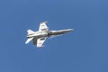 Finnish F/A-18 Hornet inverted