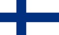 Finnish flag, flat layout, illustration Royalty Free Stock Photo