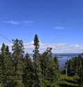 Finnish forest lake summer photo Royalty Free Stock Photo