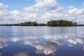 Finnish lake landscape in the summer. Royalty Free Stock Photo