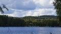 Finnish Landscape, lake and foresty hills