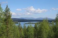 Lapland summer lake scenery Royalty Free Stock Photo