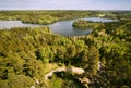 Finnish national landscape view at Aulanko nature park in Finland Royalty Free Stock Photo