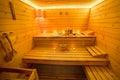 Finnish Sauna interior Royalty Free Stock Photo