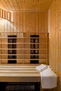 Finnish sauna interior Royalty Free Stock Photo
