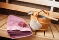 Finnish sauna Royalty Free Stock Photo