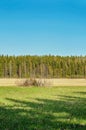 Finnish Summer as it is! Beautiful nature in Finland includes lots of fields and forests Royalty Free Stock Photo