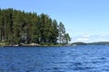 Finnish summer lake landscape in Kuopio, Finland Royalty Free Stock Photo