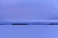 Blue moment lake landscape in Finland Royalty Free Stock Photo