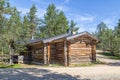 Finnish wooden loghouse Lapland Royalty Free Stock Photo