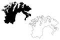 Finnmark map vector