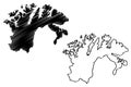 Finnmark map vector