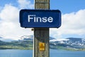 Finse railway station sign in Finse, Norway Royalty Free Stock Photo