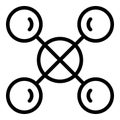 Fintech blockchain icon, outline style