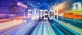 Fintech concept with high speed motion blur