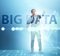 Fintech financial big data concept with analyst Royalty Free Stock Photo