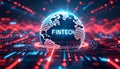 Fintech and Global Digital Transformation Royalty Free Stock Photo