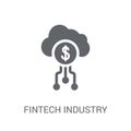 fintech industry icon. Trendy fintech industry logo concept on w Royalty Free Stock Photo