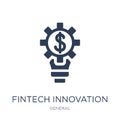 fintech innovation icon. Trendy flat vector fintech innovation i