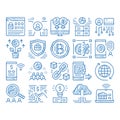 Fintech Innovation icon hand drawn illustration