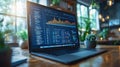 Fintech platform showcasing AI-driven credit analytics in a modern workspace setting