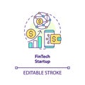 FinTech startup concept icon Royalty Free Stock Photo