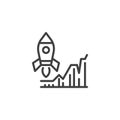 Fintech Startup line icon