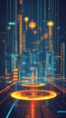 Fintech startup presenting innovative blockchain applications on a global stage.