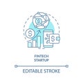 FinTech startup turquoise concept icon Royalty Free Stock Photo