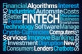 FinTech Word Cloud Royalty Free Stock Photo