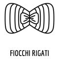 Fiocchi rigati icon, outline style