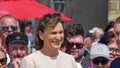 Fiona Bruce with The BBC Antiques Roadshow Castle Ward in Co Down Northern Ireland on 25th July 2019 Royalty Free Stock Photo