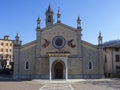 Fiorano al Serio, Bergamo, Italy. The facade of the  church of Saint Giorgio Royalty Free Stock Photo