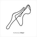 Fiorano circuit, Italy. Motorsport race track vector map Royalty Free Stock Photo