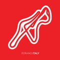 Fiorano circuit, Italy. Motorsport race track vector map Royalty Free Stock Photo