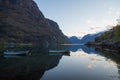 The fiord of Aurland, Flam, Norway Royalty Free Stock Photo