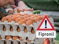 Fipronil warning sign in german