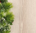 Fir branches. Christmas or new year decorations background, tree branches. Flat lay.Top view, copy space Royalty Free Stock Photo