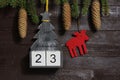 The countdown until christmas Royalty Free Stock Photo