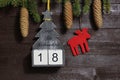 The countdown until christmas Royalty Free Stock Photo