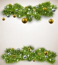 Fir bundle christmas frame.